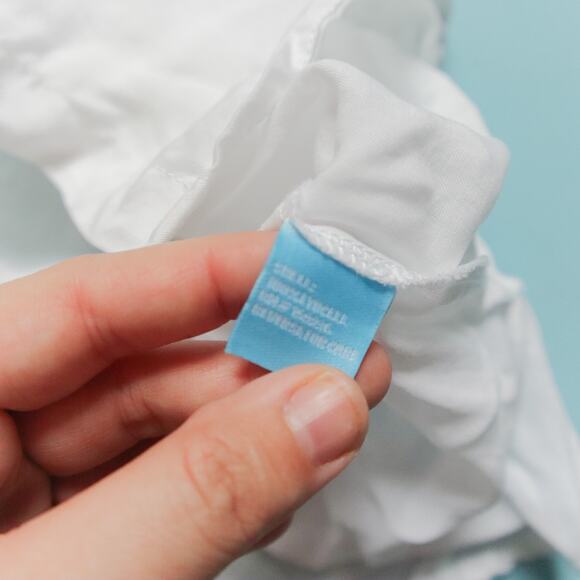 J McLaughlin White Button Front Boxy Cut Loose Fit Blouse Size XSmall - Picture 4 of 7